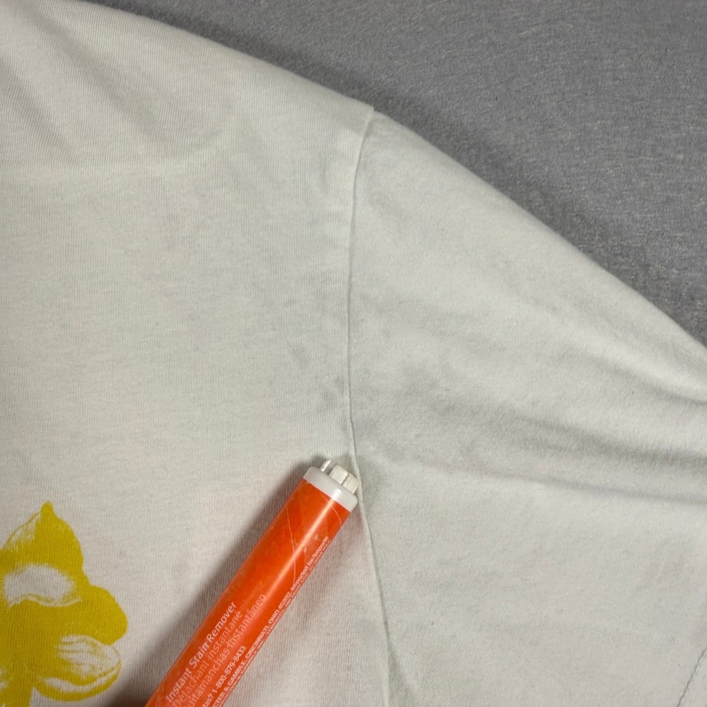 Adidas Originals Mens L Graphic Tee White Bird Floral Mirror Print Streetwear - Picture 11 of 11